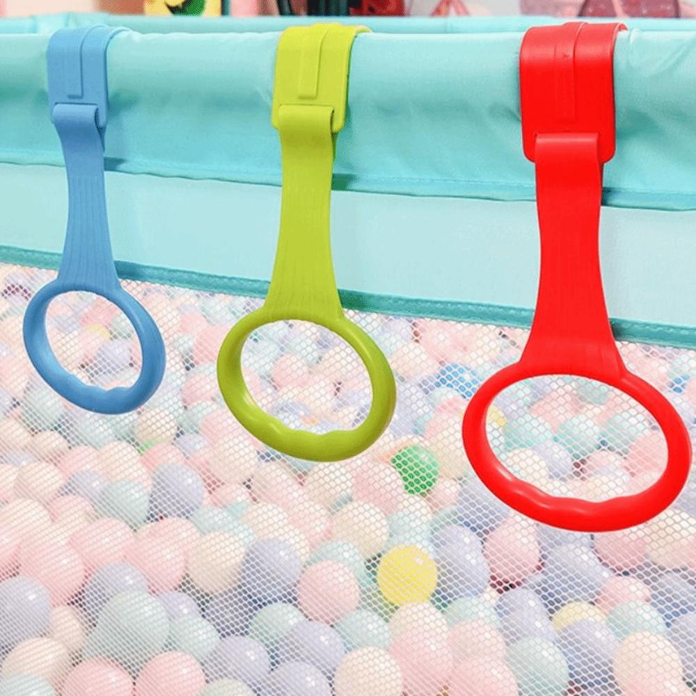 Solid Color Pull Ring for Playpen Bed Accessories Baby Crib Hooks Hand Pull Ring  Help Baby Stand