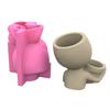 Creative Human Face for Doll Silicone Mold Epoxy Resin Casting Succulent Pot