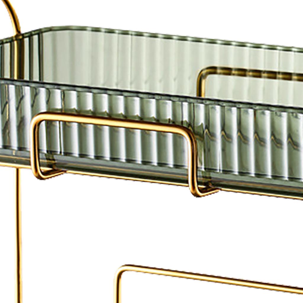 2 Etagen Badezimmer-Thekenorganizer mit herausnehmbarer Box Große Kapazität Make-up-Ablageregal für