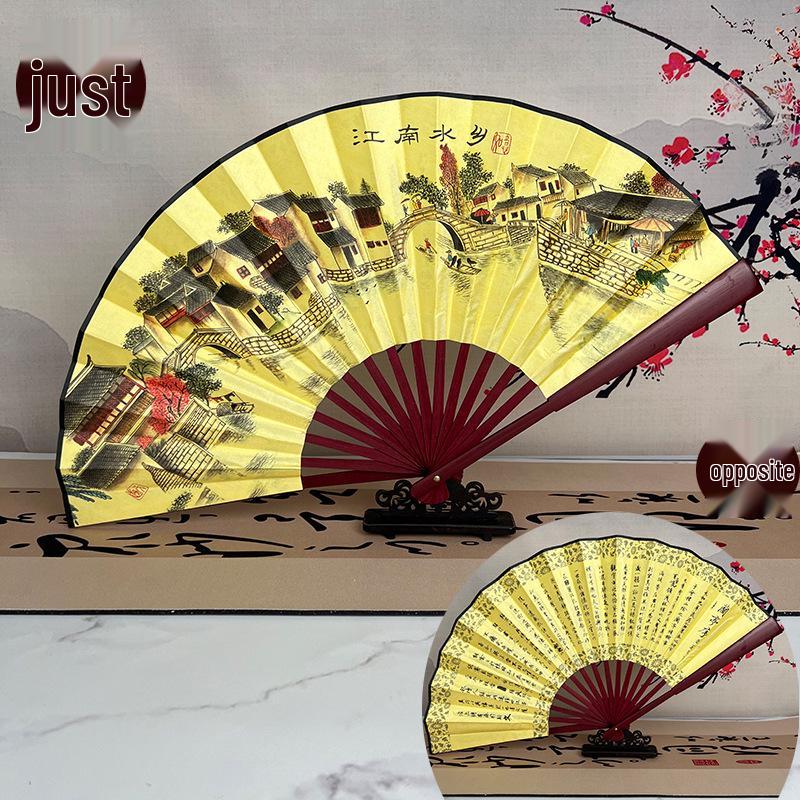 8-Inch & 10-Inch Double-Sided Chinese Ink Painting Folding Fan for Men and Women