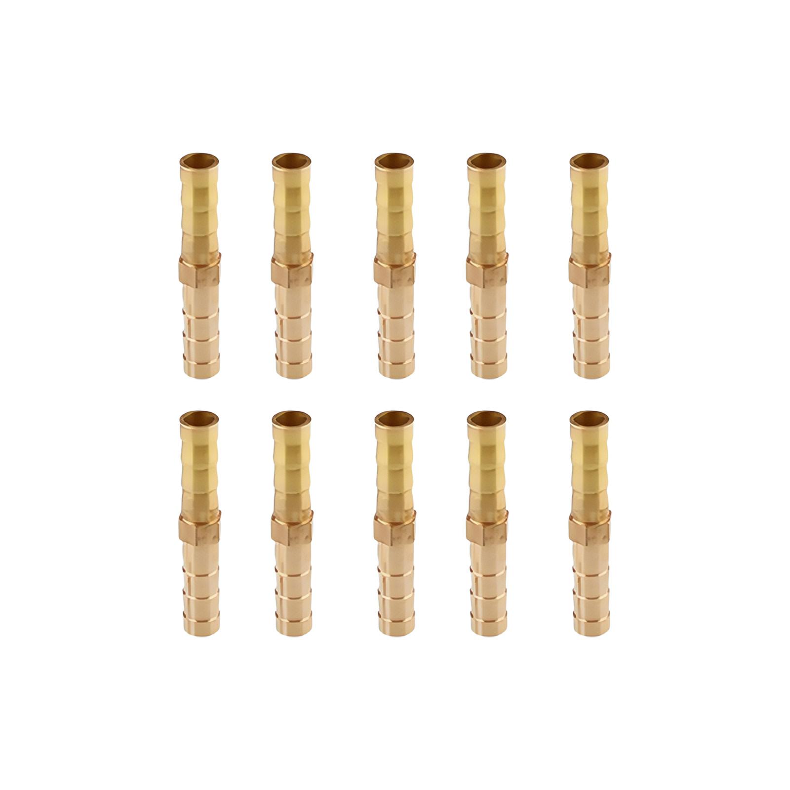 

10Pcs Brass Barbed Pipe Joints Heat Resistant Connectors Tube Reducer Suitable for Home Water Supply Line Installation