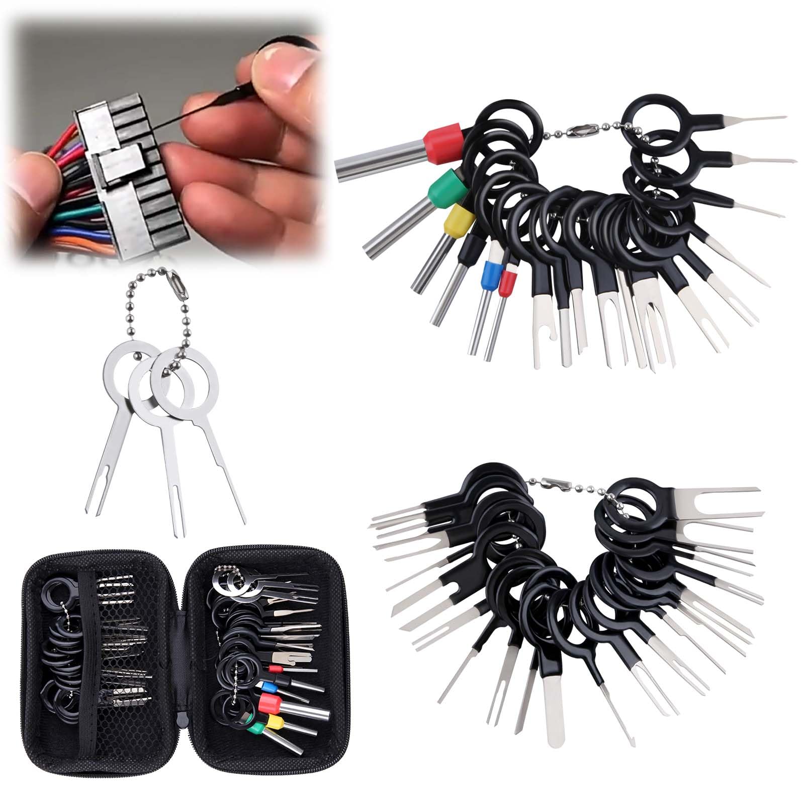 

GOLD DEER 41 Piece Set Terminal Removal Tool Kit, Pin Disassembly Tool Kit, Car