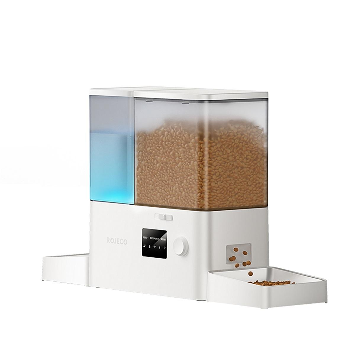

Automatic Pet Feeder Gravity Water Fountain 8.5L 2 In 1 WIFI Remote Control Smart Cat Dog Kibble Dispenser Water Drinker