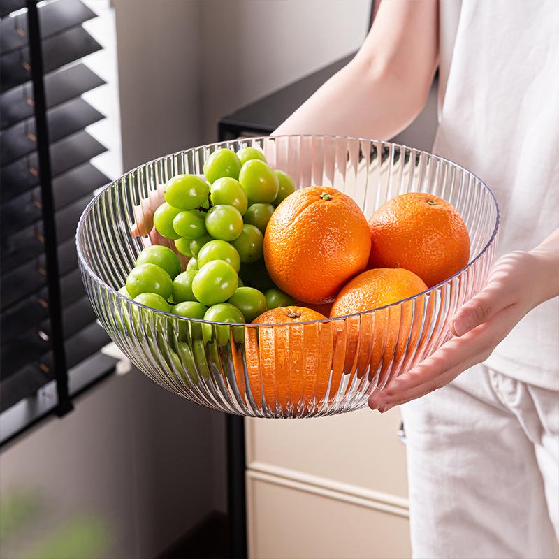 2025 Light Luxury Plastic Fruit Bowl for Living Room Coffee Table