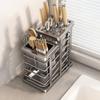 Support de découpe de comptoir peu encombrant Tube à baguettes en acier au carbone Support de couverts moderne Restaurant