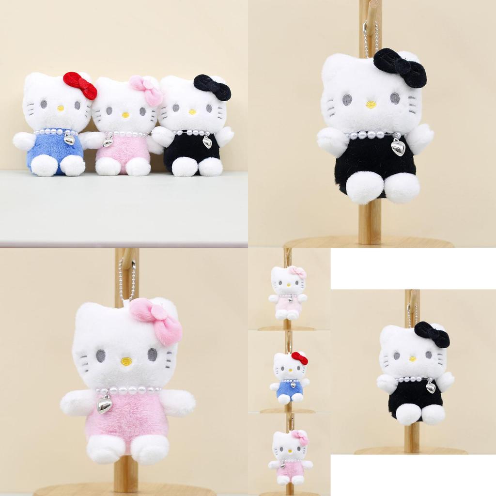 Adorable Plush Hello Kitty Keychain 13cm Cute Cat Backpack Accessory For Girls