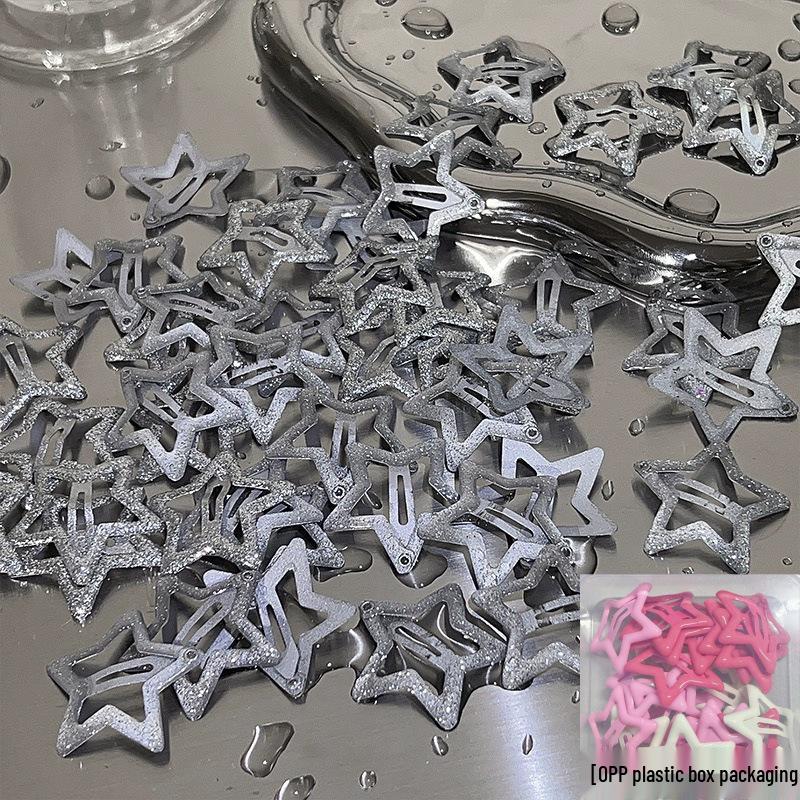 Y2K Star Hair Clips: Cute Five-Pointed Star Accessories for Kids' Side Bangs.