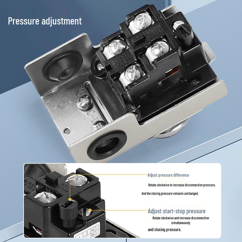 Adjustable Pressure Oil & Water Pump with Switch & Check Valve, Self-Priming Household Accessory