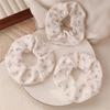 Retro American Bear Hair Ring Women Floral Bow High Elastic Scrunchie Simple Hair Accessories