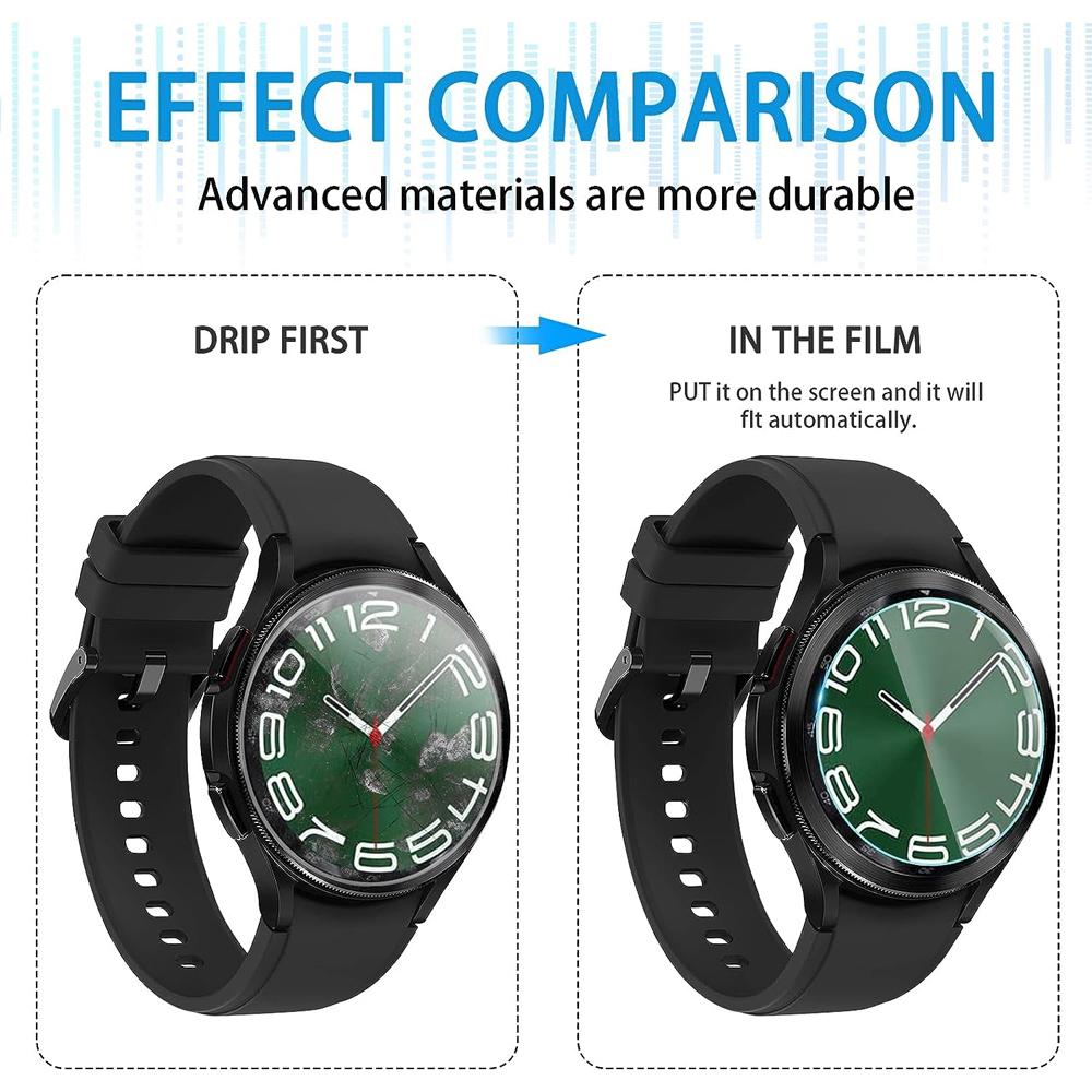 Tempered Glass For Samsung Galaxy Watch 6 40mm 44mm Accessories HD Clear Hydraulic Film Screen Protector Watch 6 Classic 43/47mm