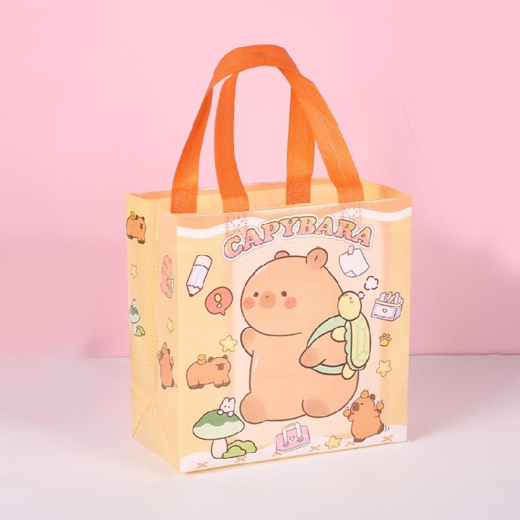 Cartoon Handheld Bags with Handle Nonwoven Fabric Bags 9x9x4Inch For Kids Birthday Wedding Bridal Showers Craft Wrapping