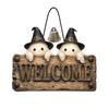 Halloween Wooden Porch Hanging Decorations for Outdoor Home Entryway Wall Decor