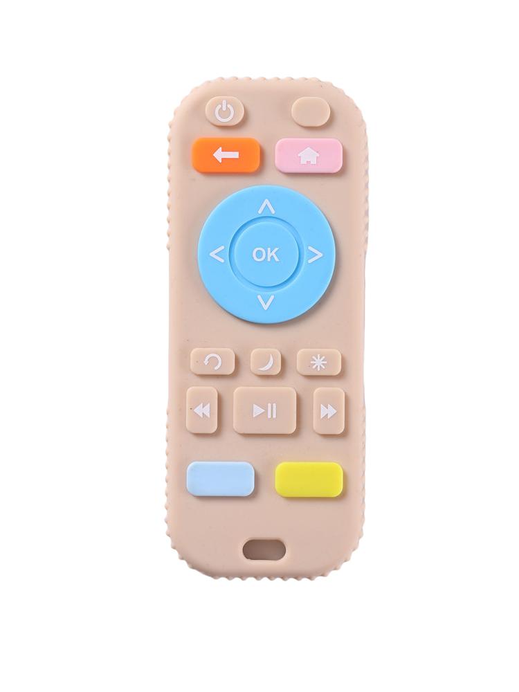 Baby Silicone Remote Control Teether Baby Anti-eating Hand Teething Stick Cartoon Soothing Bite Toys