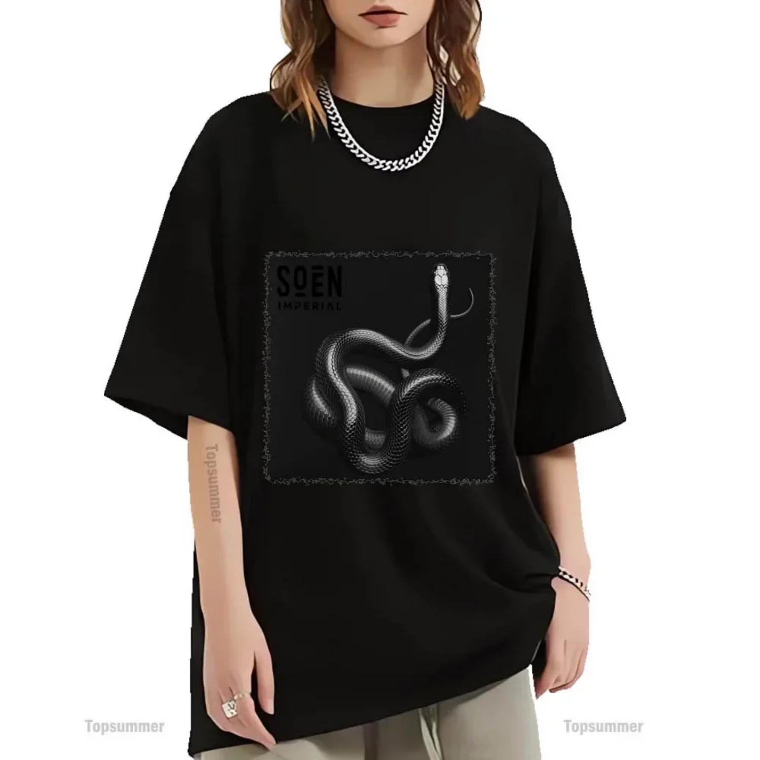 IMPERIAL Album T Shirt Soen Tour T-Shirt Men S Punk Streetwear Short Sleeve Tee Shirt Women S Black Tops S чёрный