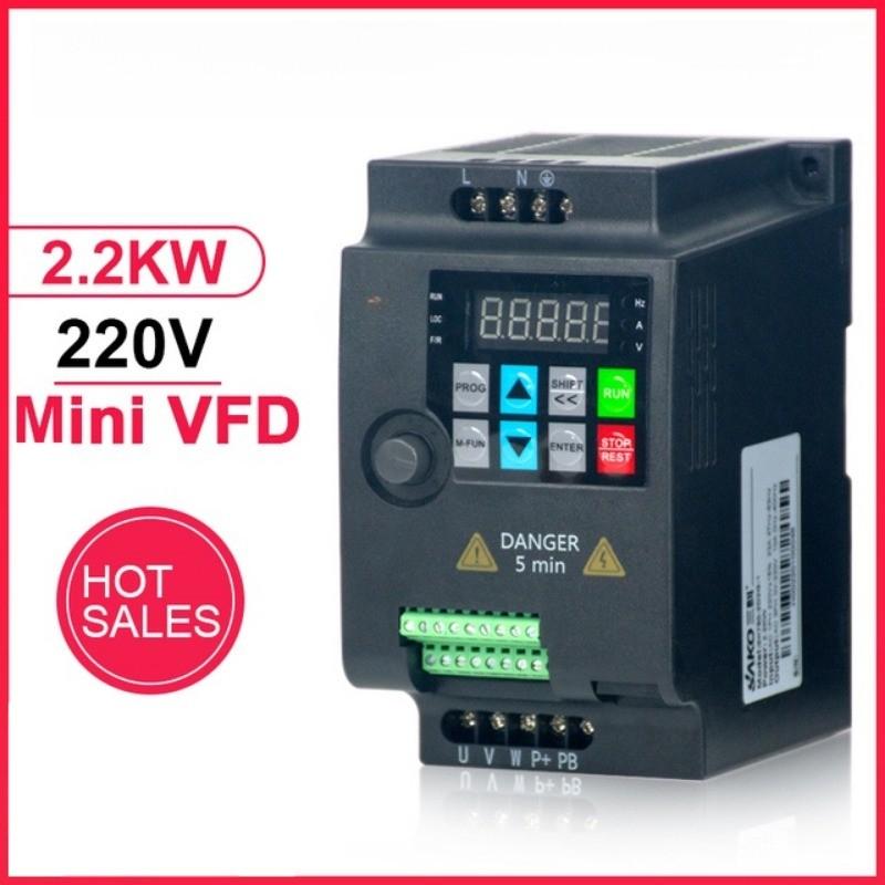 Mini VFD INVERTER 220V 0.75KW/1.5KW/2.2KW 1HP Variable Frequency Drive Converter for Motor Speed Control