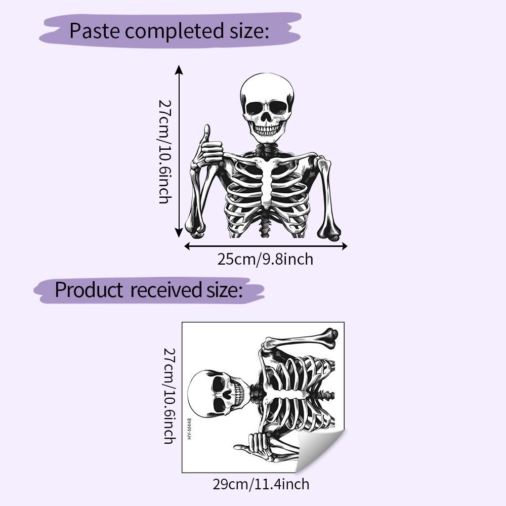 Pvc Closestool Modern Sticker Wall Decor With Smiling Skull For Living Room