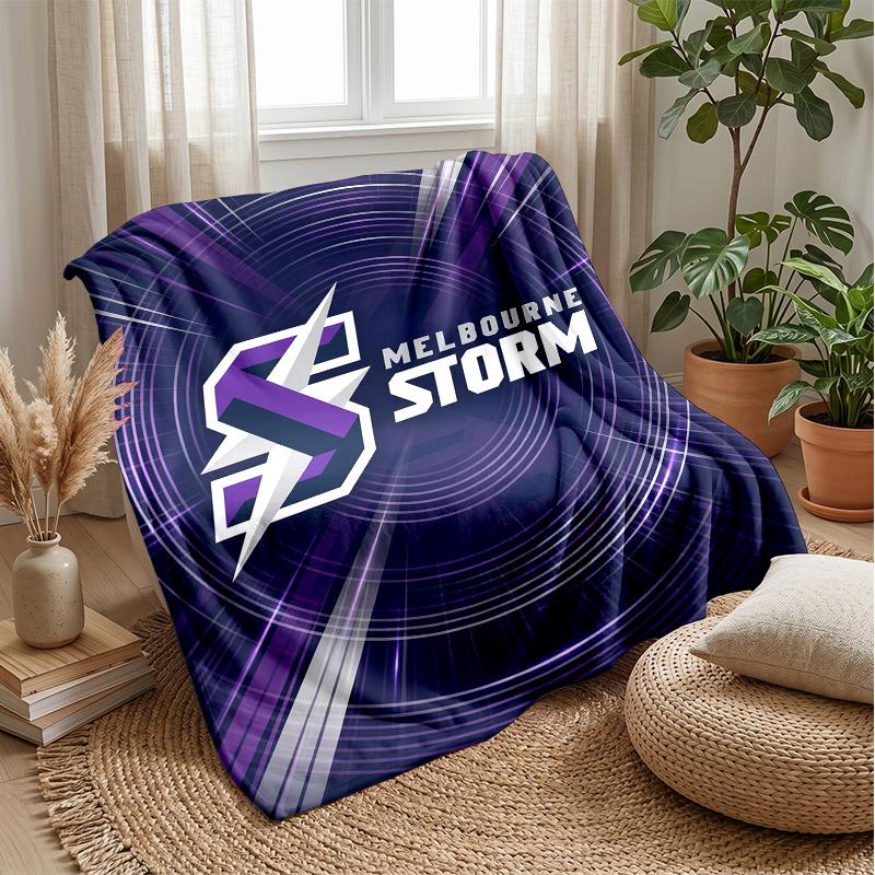 Coperta in Flanella Pile Melbourne Storm Coperta Calda e Accogliente per Divano Letto Viaggio Uso in Tutte le Stagioni