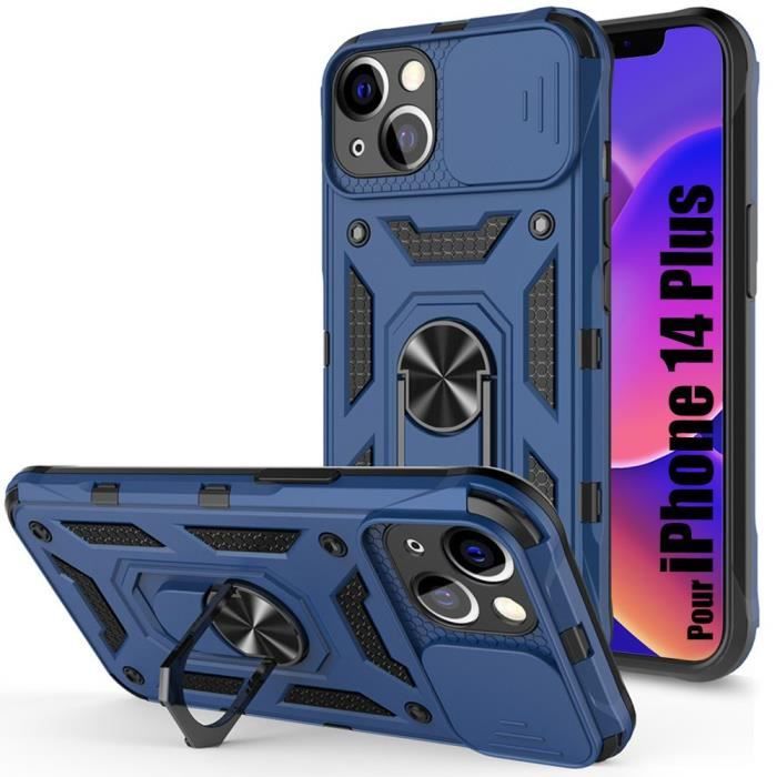 Case - BOOLING - for iPhone 14 Plus - Shockproof - Rotating Stand - Navy Blue