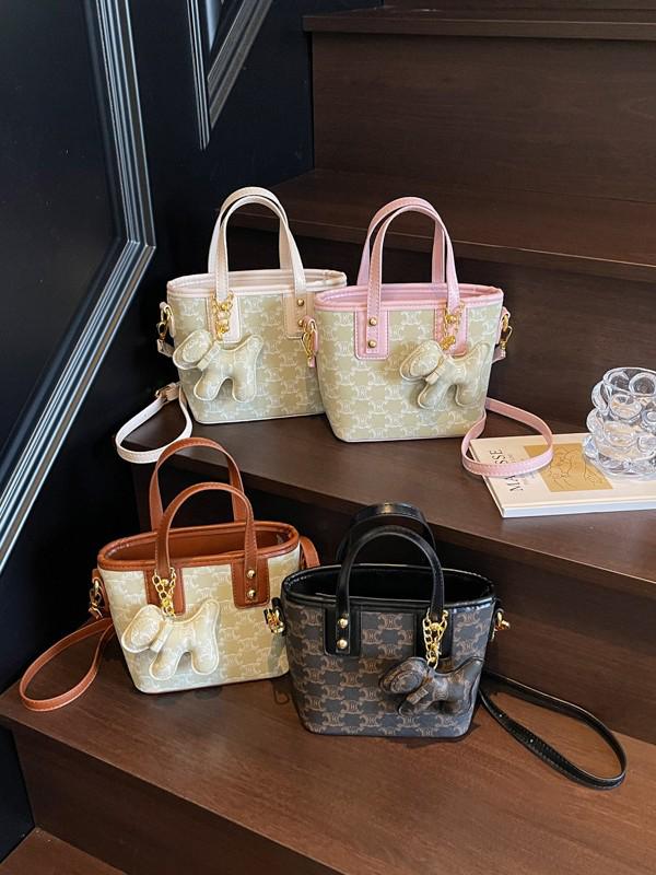 Mångsidig tryckt hinkhandväska i koreansk stil 2025