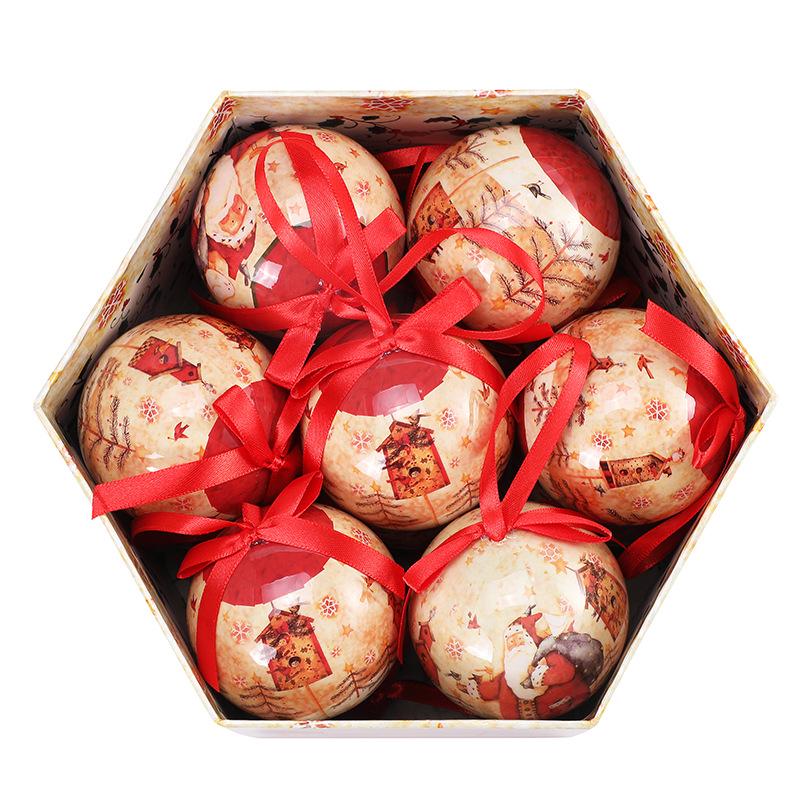 Festive Red Christmas Tree Ornaments - Set of 14 Red Balls