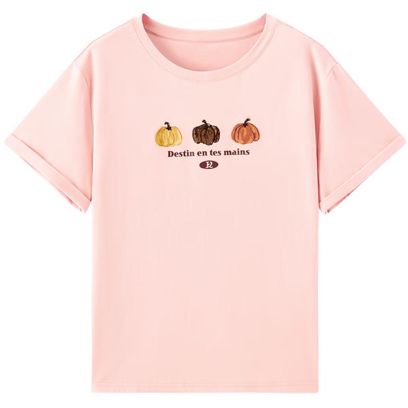 EICHITOO Women s Pumpkin Pattern Casual T-Shirt M светло-розовый