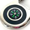 FENDI Logo compass carabiner Bag Charm Key Holder Metal Silver