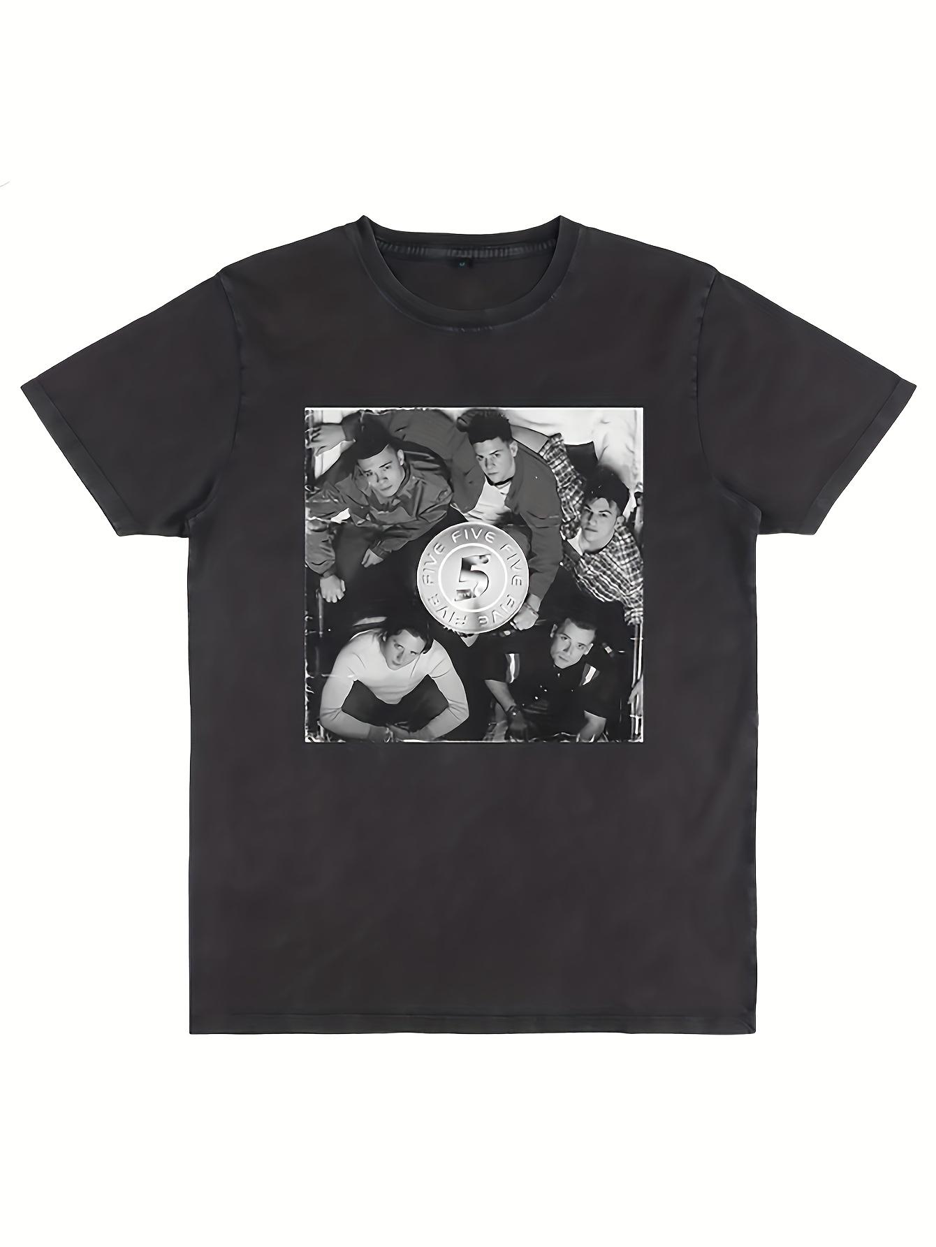 

Мужская футболка с пятью полосами - Концертный тур 2025 года, Повседневная футболка с принтом, Обычное издание, Подходит для всех сезонов ... S разноцветный