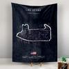 Las Vegas Street Circuit Race Track Map Design Patterned tapestry for bedroom and living room home decor sofas