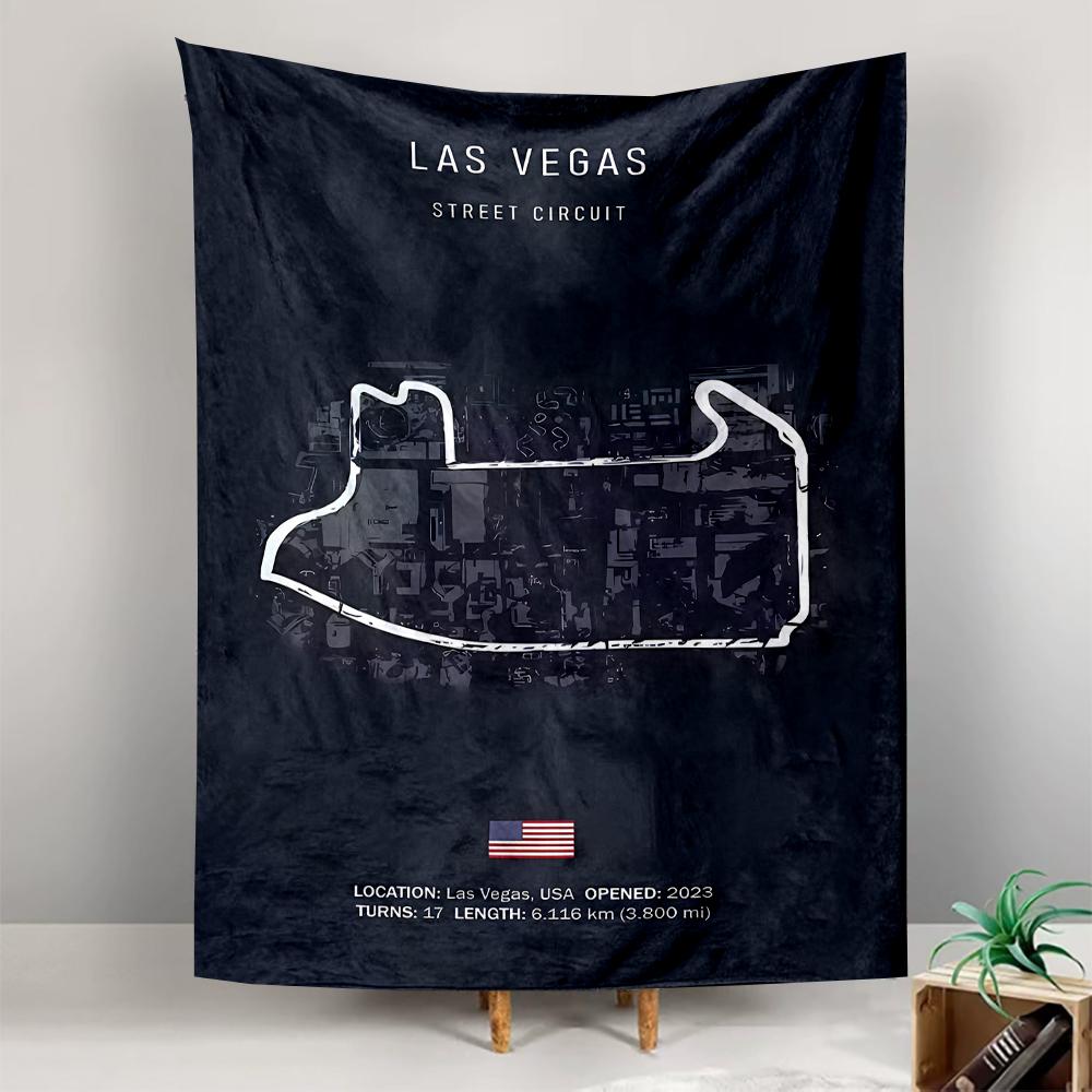 Las Vegas Street Circuit Race Track Map Design Patterned tapestry for bedroom and living room home decor sofas
