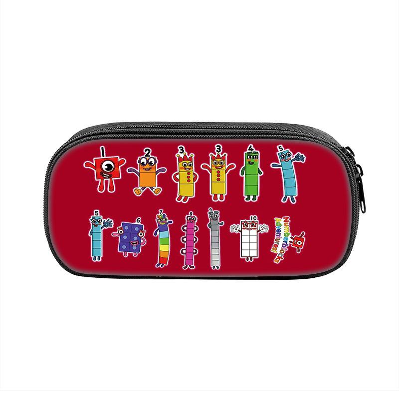 Estuche Grande de Lápices con Estampado de Numberblocks: Bolsa de Papelería de Bloques de Construcción Periférico de Juego