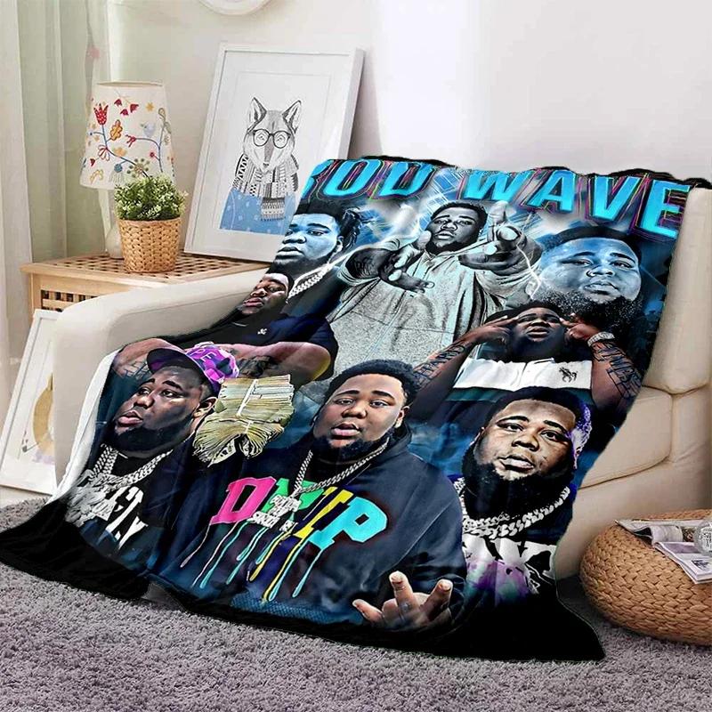 HD Rod Wave D Print Rapper Star Soft Plush Throw Blanket for Living Room Bedroom Picnic Bed Sofa Cover Cozy Flannel