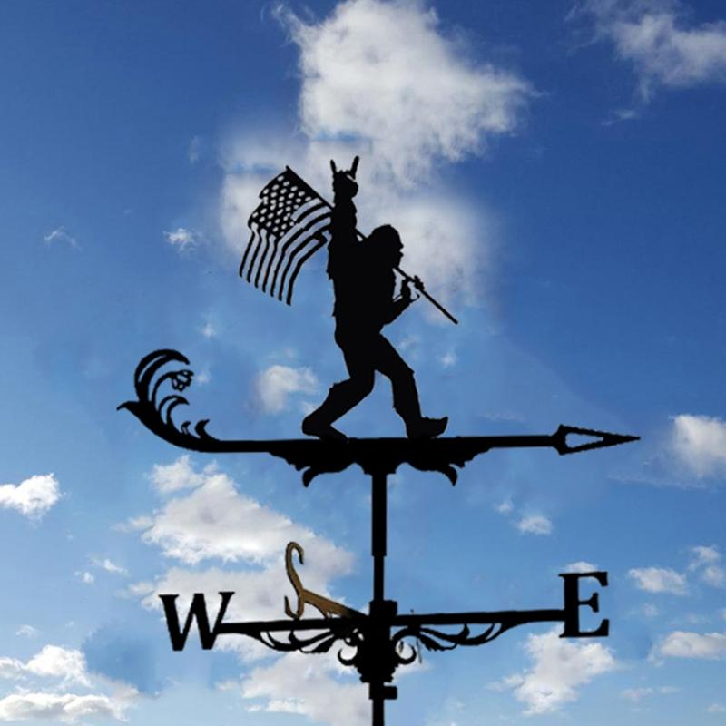 KX4B Paint Gardening Garden Decoration Sign Weather Vane Retro Farm Scene Garden Stake Weathervane Professional Tools