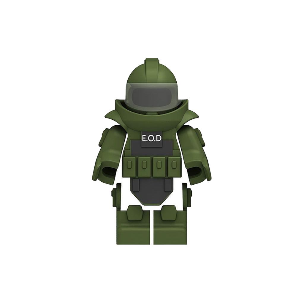 Contenedor Beige MOC Cajas de Armas Militares Ladrillos Accesorios Escena del Ejército WW2 Piezas de Bloques de Construcción Envío SWAT