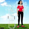 KADAX Metal Garden Pergola Pyramid For Climbing Plants Roses Column For Garden