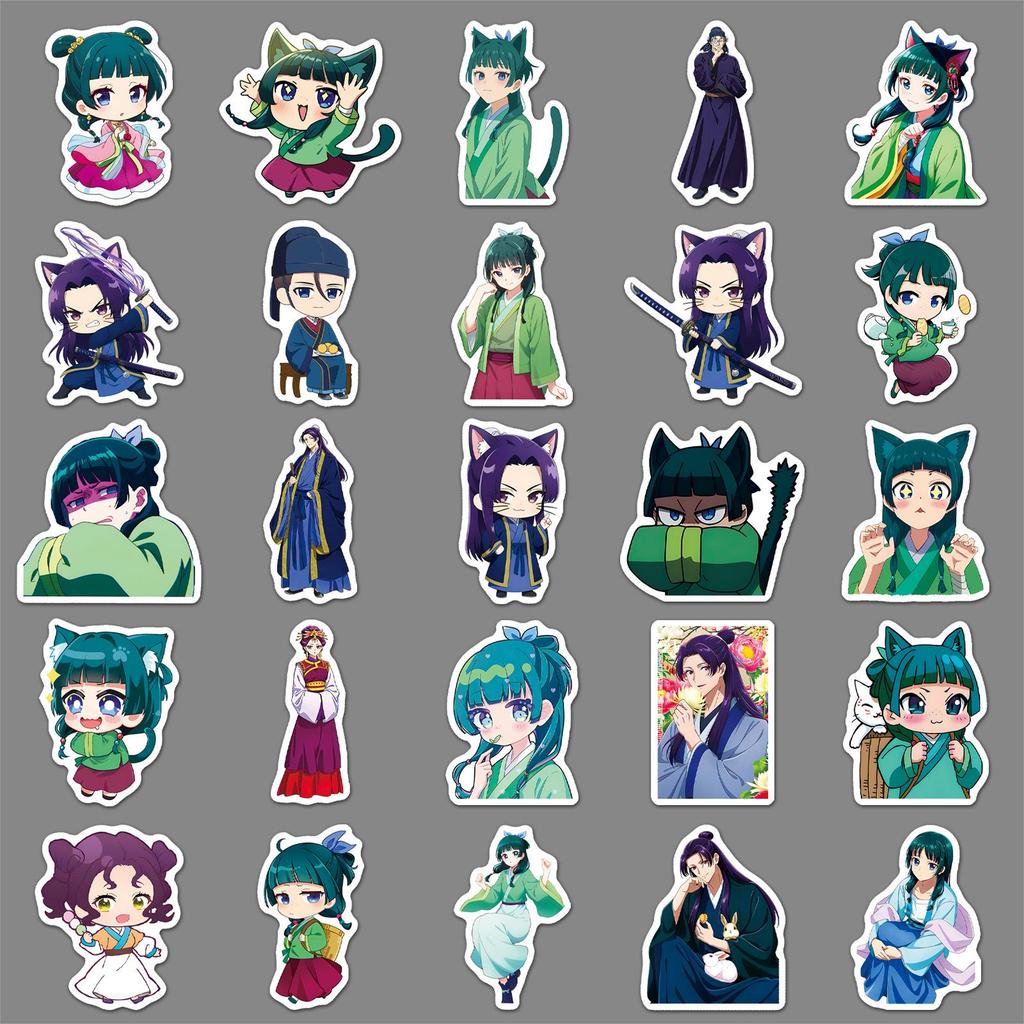 50 Cute Waterproof Yakusou Shoujo Anime Stickers for Phone Cases & Water Bottles