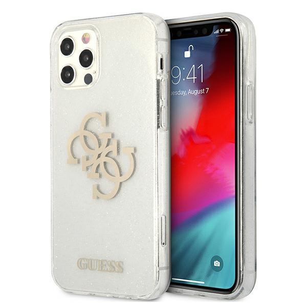 Guess Guhcp12Lpcugl4Gtr Iphone 12 Promax 6,7 Transparent Hard Case Glitter 4G Big Logo