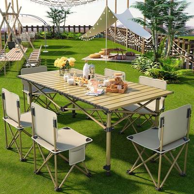 Tragbarer Outdoor-Klapptisch und Stühle für Camping & Picknicks