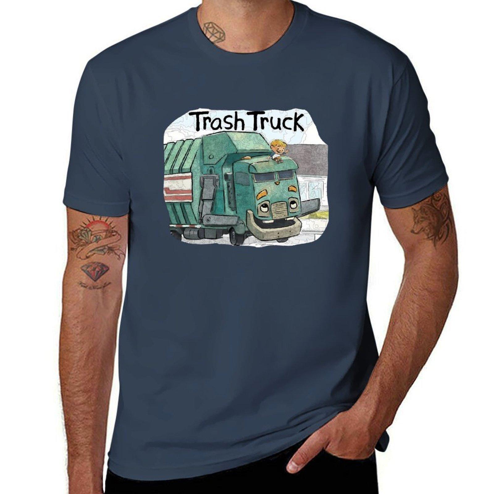 Funny Hank And Trash Truck Tshirt Work Utility Short Sleeve Shirt S