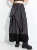 2025 Women's High-Waist Elastic Spliced Skirt Pants - Slimming Niche Design, Mid-Length, Nine-Point for Autumn/Winter Collection