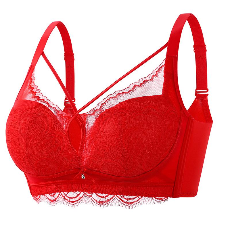 Gather Bra for Women Adjustable Accessory Breast Anti Sagging Bra Sexy Lace Bra