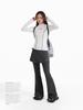 Women's High-Waist Plus Size Flare Yoga Pants - Wide Leg, Fake Two-Piece Design