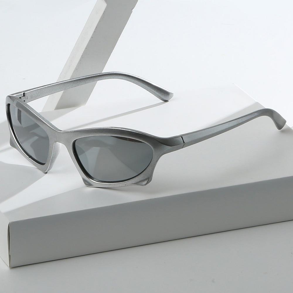 Y2K Futuristic Technology Style  Sunglasses Women Western Fashion Babes Mercury Flake Sunglasses