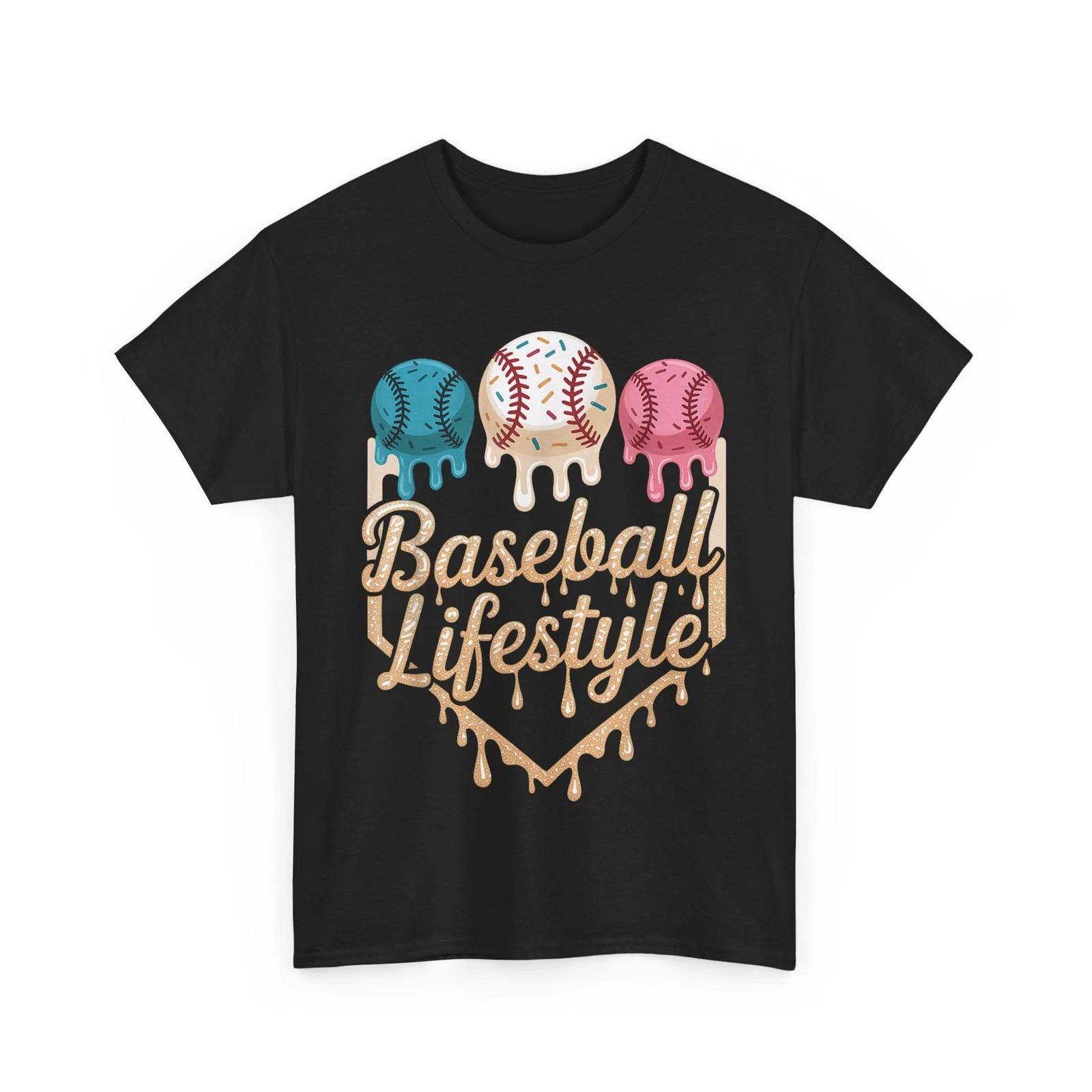 

Baseball Lifestyle 101 Apparel Youth Baseball Drip Icecream T shirt XL