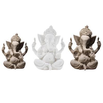 Posąg Ganesha hinduski słoń bóg Budda parapetówka ręcznie robione dzieło sztuki do wnętrz i na zewnątrz Fengshui rzeźba dekoracja
