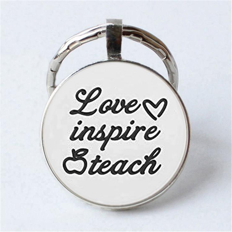 Keychain Accessories Pendant Floral Thanksgiving Text Good Friends Retro Personalized Keychain Gift Pendant