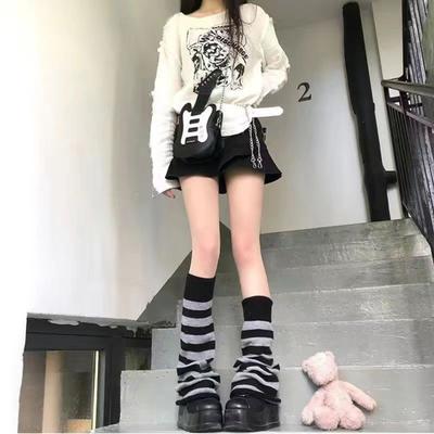 1 ζευγάρι Μακριά Καλύμματα Μαθητικών Ποδιών Ιαπωνικού Στυλ Ελαστικές μανσέτες Μονόχρωμο Ριγέ Χαλαρά Πλεκτά Πλεκτά Αξεσουάρ μόδας