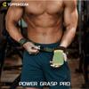 TOPPERGEAR Power Grips, Genuine Leather, Strength Training Grips, Suitable for Weightlifting and Rowing Exercises (Green, Medium Size)