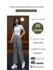 Women's Black and White Plaid Ice Silk Cropped Wide-Leg Pants - Elastic Waist, Summer Casual, Slimming, Loose Fit.