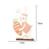 Adorable Easter Bunny Wooden Table Decor with Stable Base - Lightweight and Charming