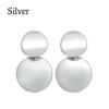 Boucles d'oreilles clous rétro en métal ajouré boucles d'oreilles rondes géométriques boucles d'oreilles longues polyvalentes à la mode européennes et américaines tendance simple